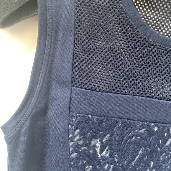 BCBGMaxAzria Mini Dress Flare Navy Blue Gray XSmall - Picture 6 of 10